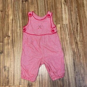 Just ducky originals baby Jon Jon jumper size 9 month  boy gingham red romper